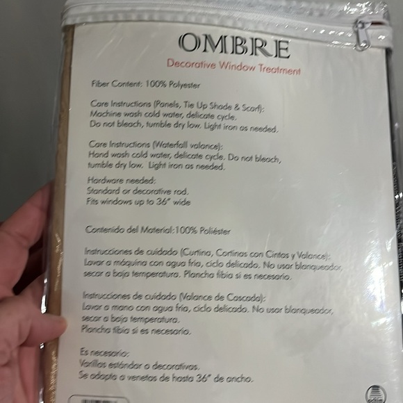 Ombré valances 4 pair beautiful with tassels new in package waterfall valances - Picture 3 of 3